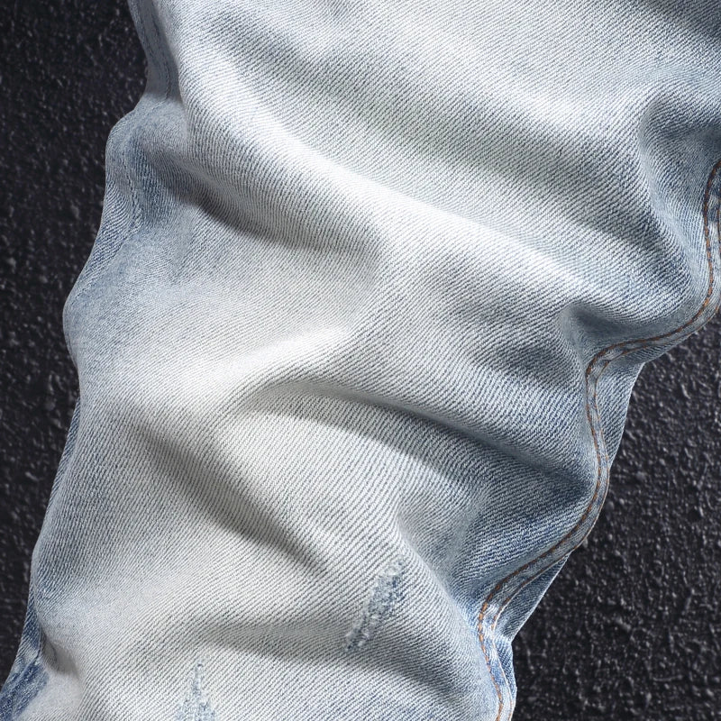 Vintage Casual Denim Pants Hombre