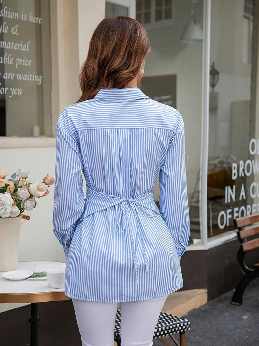 2024 Mirror Atelier Luxe Striped Summer Shirt