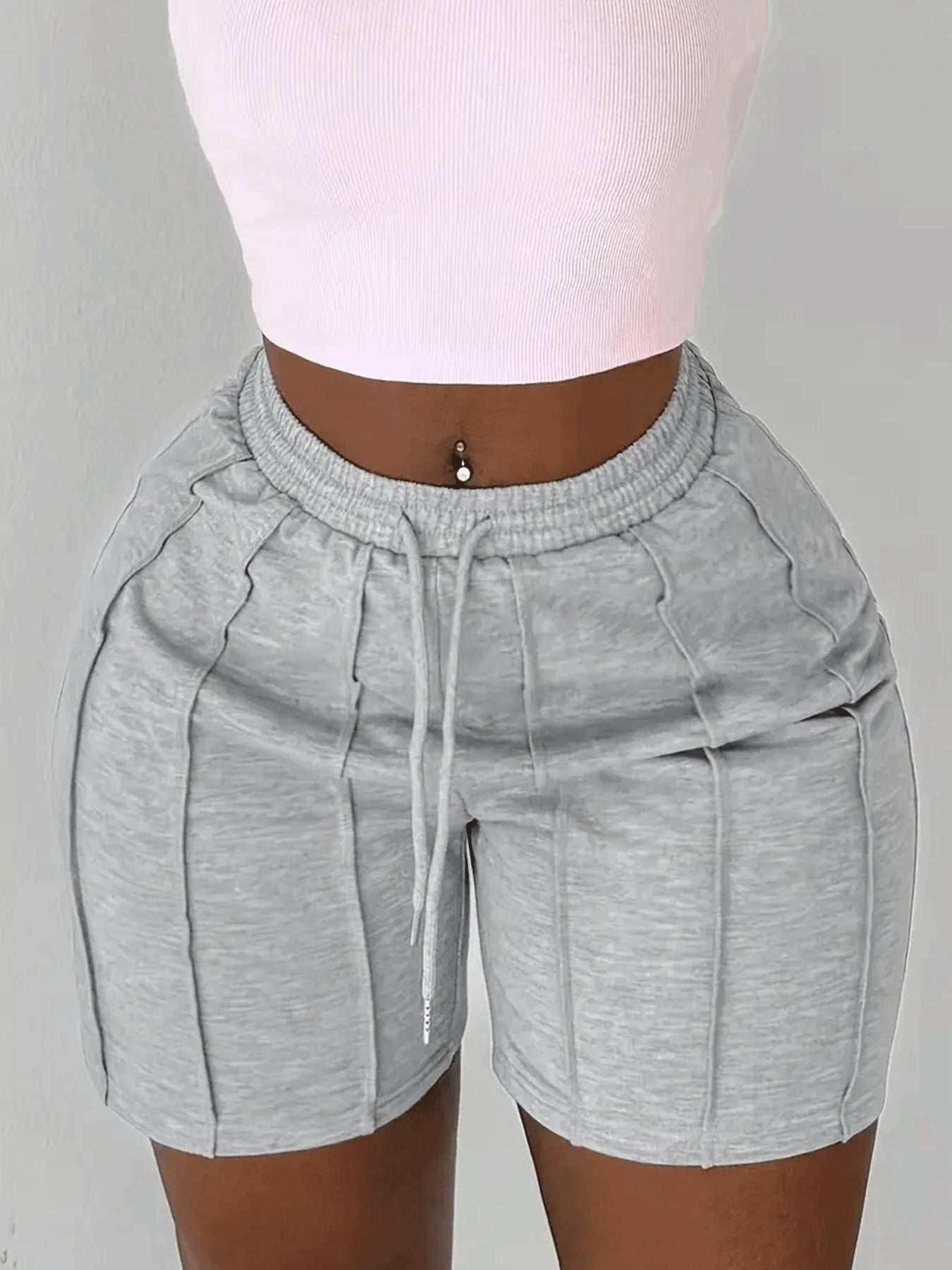 Amazon Sports Casual Pants, 2025 Spring, Summer, Autumn and Winter Drawstring Elastic Waist Shorts, Breathable, Comfortable and Fashionable
