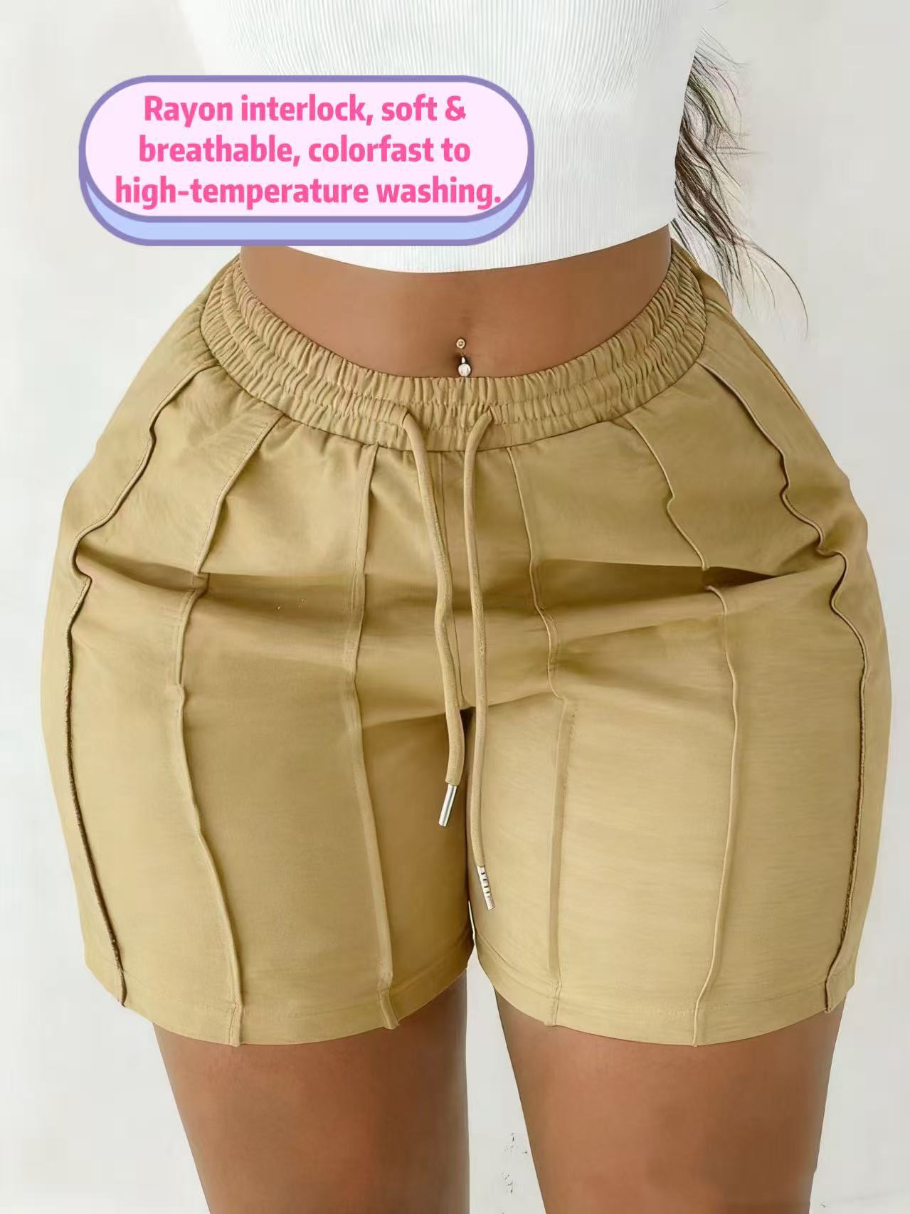 Amazon Sports Casual Pants, 2025 Spring, Summer, Autumn and Winter Drawstring Elastic Waist Shorts, Breathable, Comfortable and Fashionable