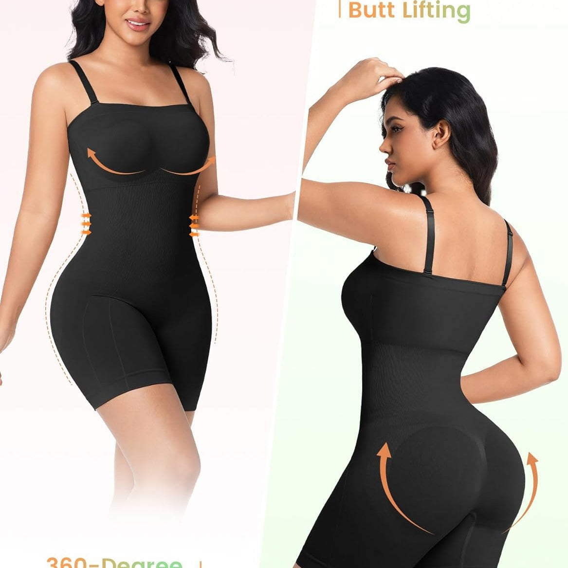 Simiya Shapewear Bodysuit with Built-In Bra, Strapless/Camisole Top for Tummy Control, Full Body Shaping