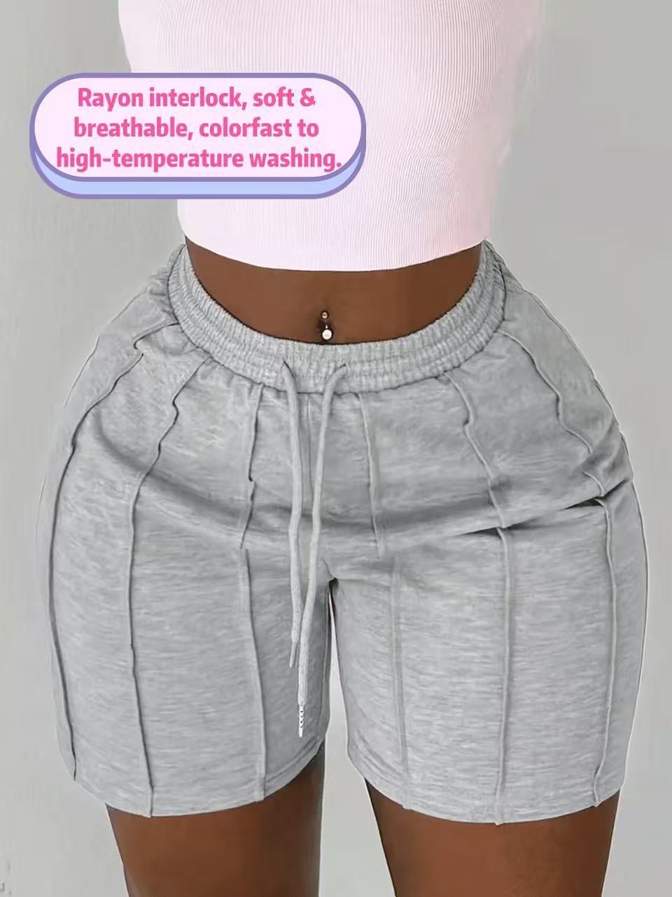 Amazon Sports Casual Pants, 2025 Spring, Summer, Autumn and Winter Drawstring Elastic Waist Shorts, Breathable, Comfortable and Fashionable