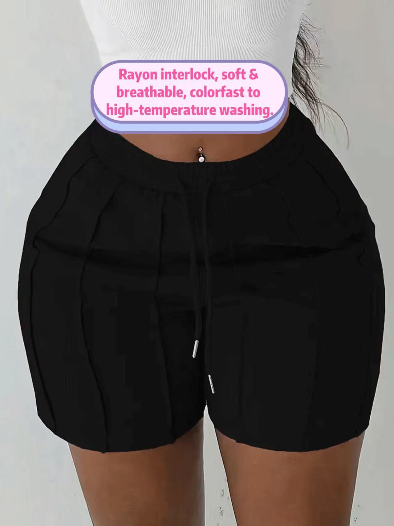 Amazon Sports Casual Pants, 2025 Spring, Summer, Autumn and Winter Drawstring Elastic Waist Shorts, Breathable, Comfortable and Fashionable