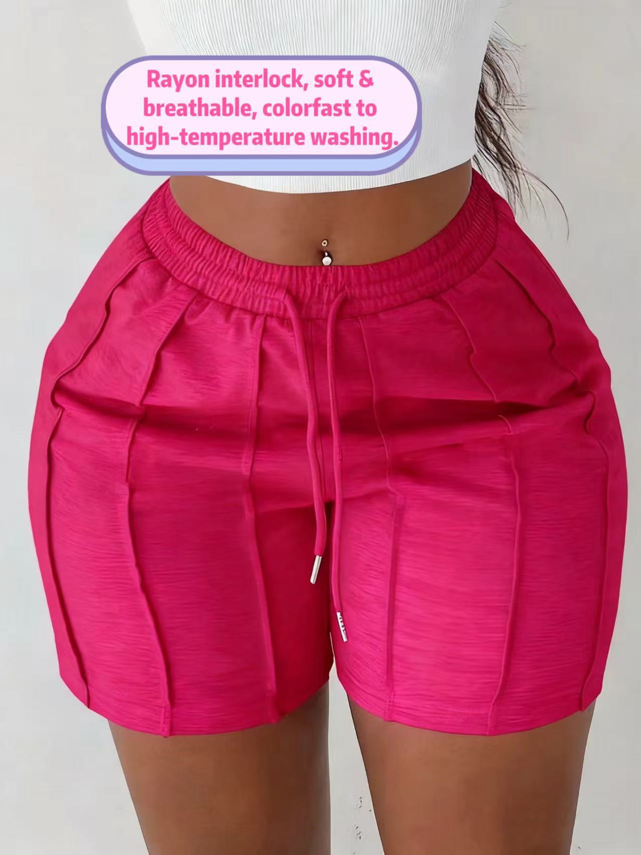 Amazon Sports Casual Pants, 2025 Spring, Summer, Autumn and Winter Drawstring Elastic Waist Shorts, Breathable, Comfortable and Fashionable