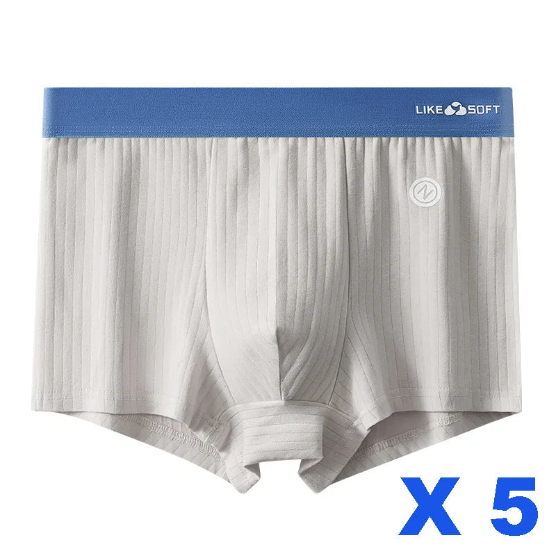 5 Pcs Men's Striped Funny Boxer Shorts Underwear Sexy Underpants Man Male Homme U Convex Shorts Lingerie Boxershorts  Panties