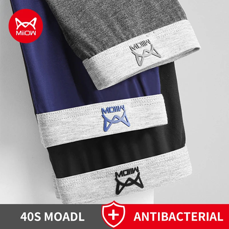 MiiOW 3pcs 40S Modal Men Boxers Underwear