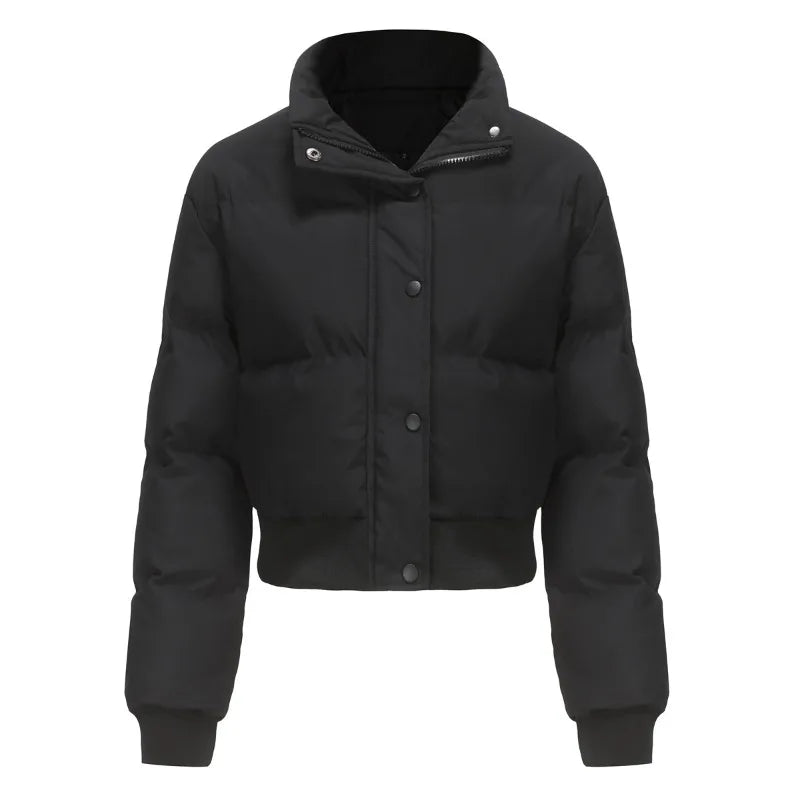 Women's Cozy High-Neck Zip-Up Jacket
