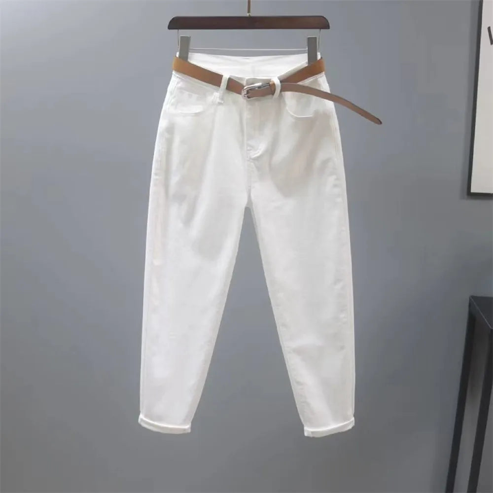 White Jeans Women's Loose Casual Harem Pants Spring Summer