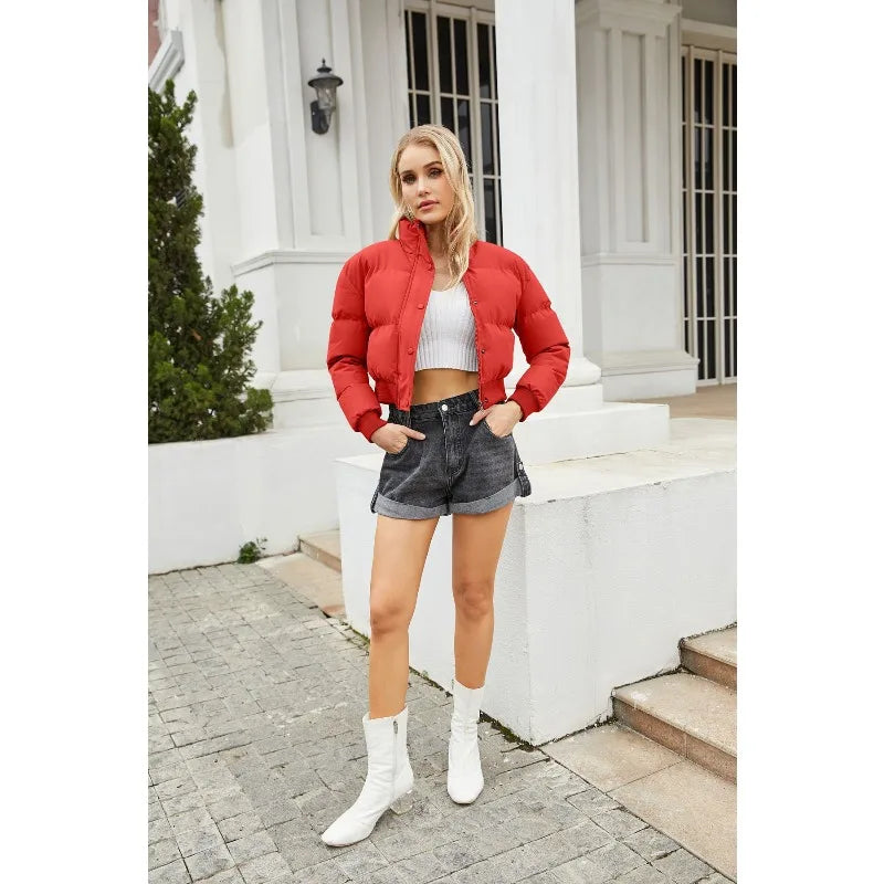 Women's Cozy High-Neck Zip-Up Jacket