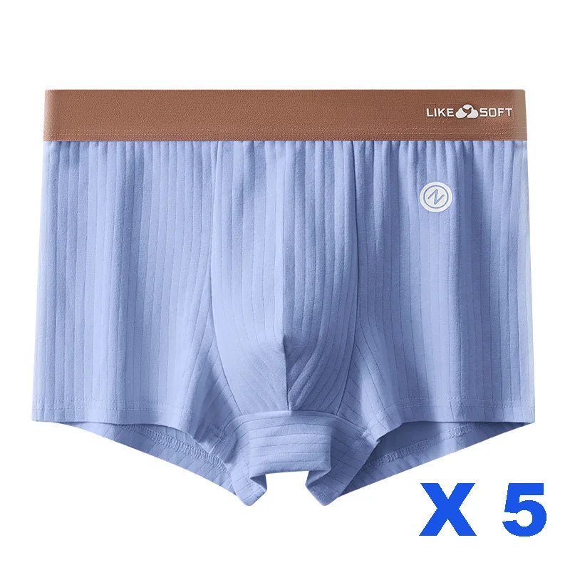 5 Pcs Men's Striped Funny Boxer Shorts Underwear Sexy Underpants Man Male Homme U Convex Shorts Lingerie Boxershorts  Panties