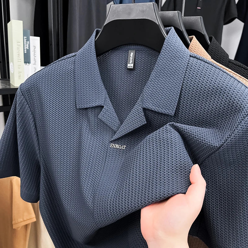 Men's Cuban Collar Short Sleeve Shirt