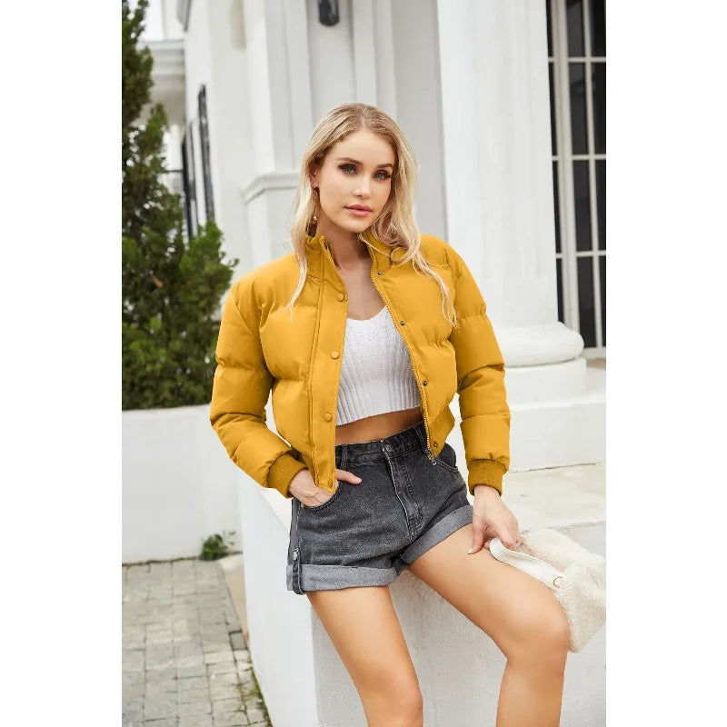 Women's Cozy High-Neck Zip-Up Jacket