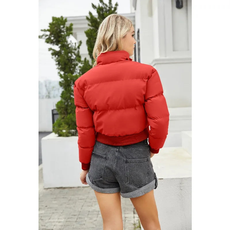 Women's Cozy High-Neck Zip-Up Jacket