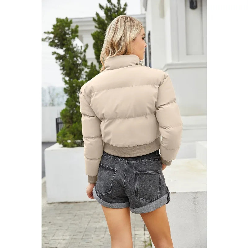 Women's Cozy High-Neck Zip-Up Jacket