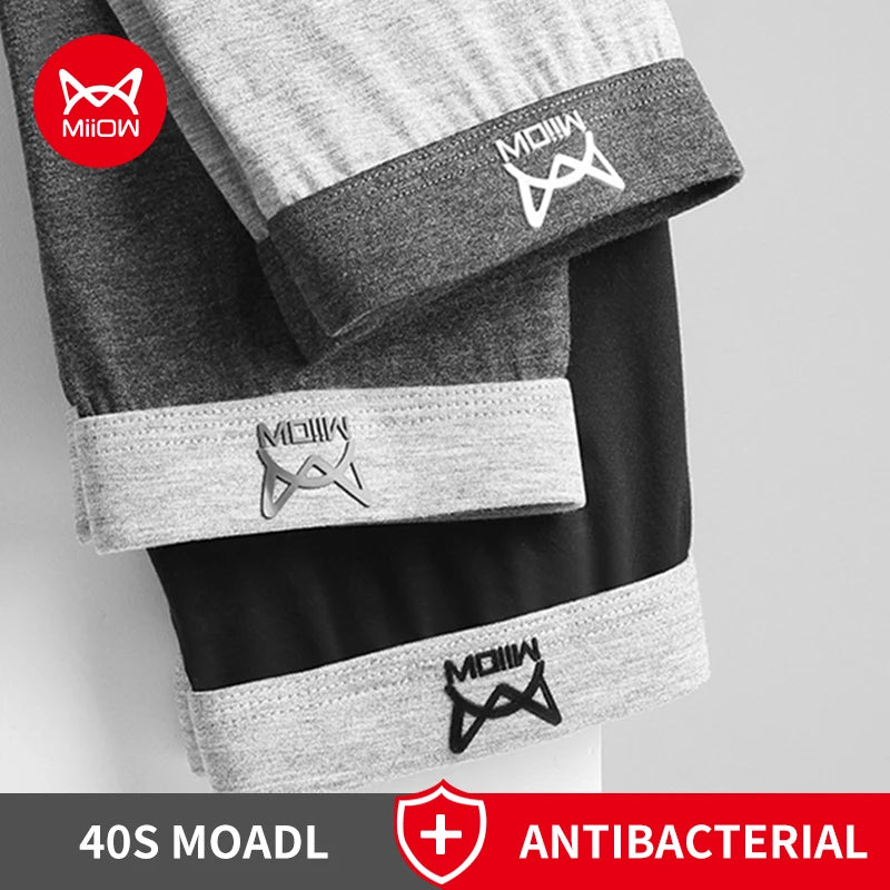 MiiOW 3pcs 40S Modal Men Boxers Underwear