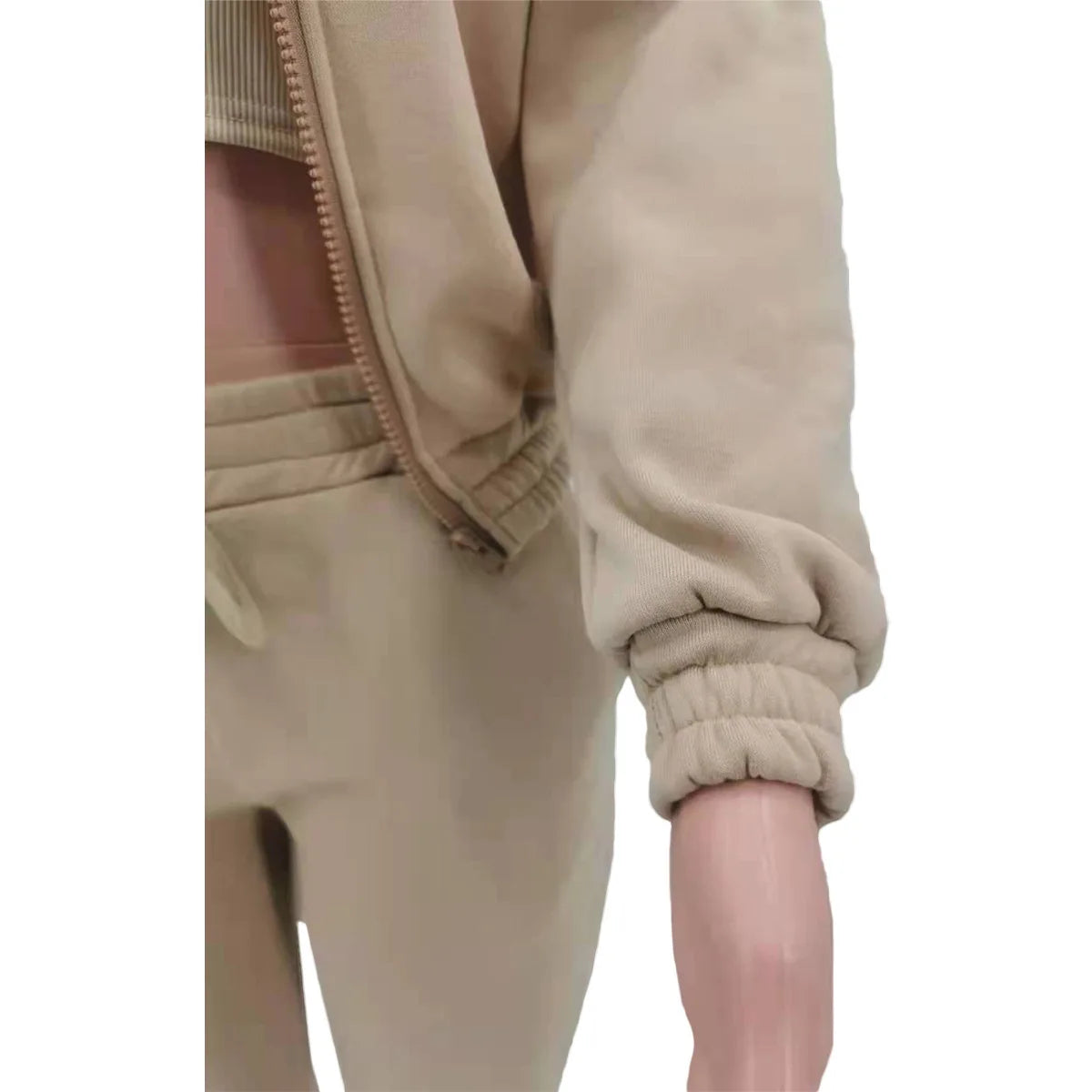Women’s Premium 3-Piece Fleece-Lined Tracksuit Set – Hoodie, Tank Top & Sweatpants