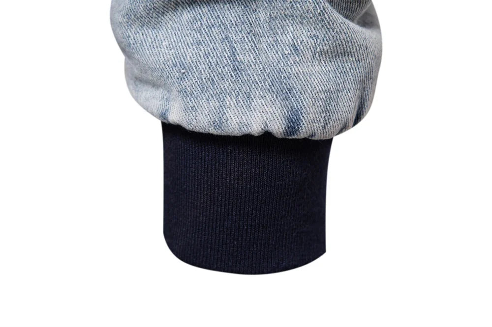 Men's Premium Fur Collar Denim Jacket – Warm Fleece-Lined Winter Coat