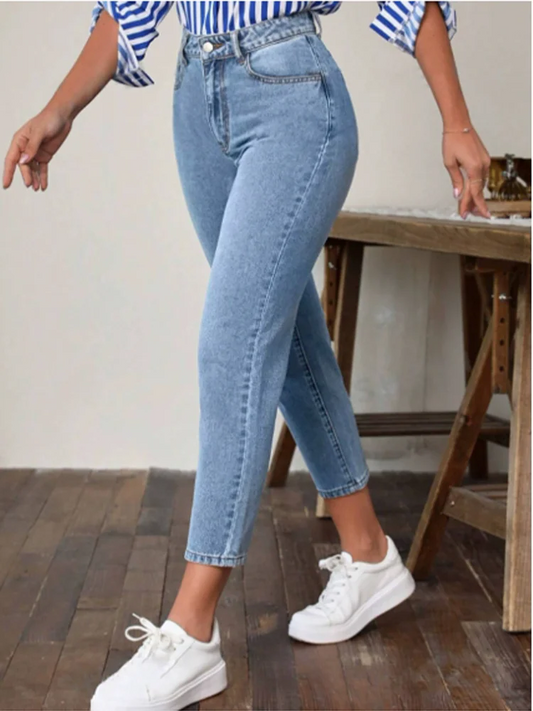 Mirror Atelier Women's Premium Straight-Leg Denim Jeans | High-Waist Fit