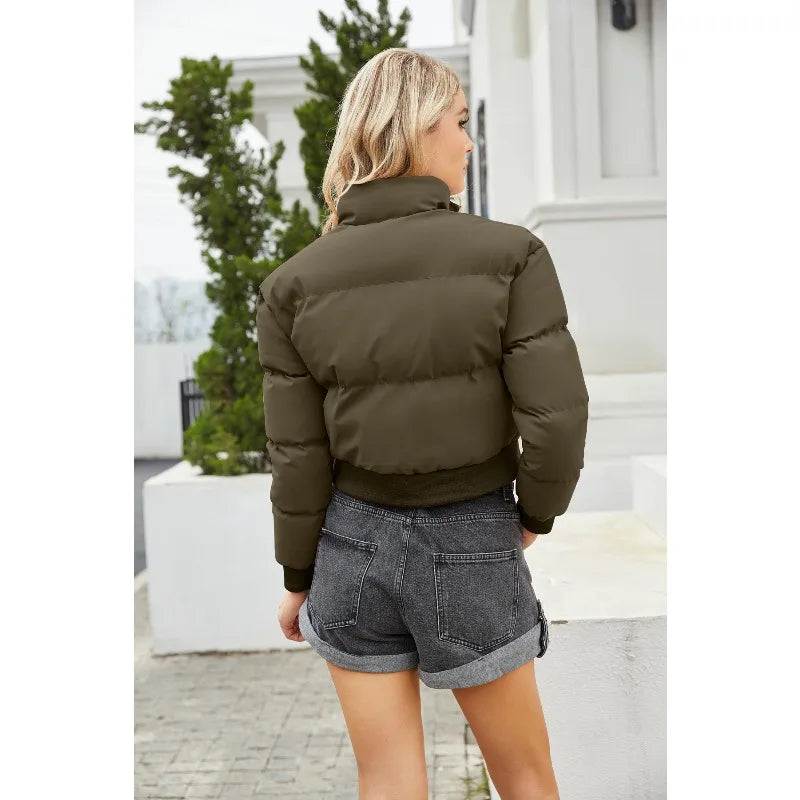 Women's Cozy High-Neck Zip-Up Jacket