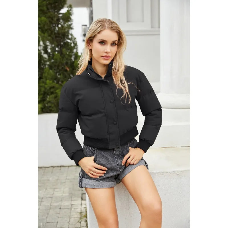 Women's Cozy High-Neck Zip-Up Jacket