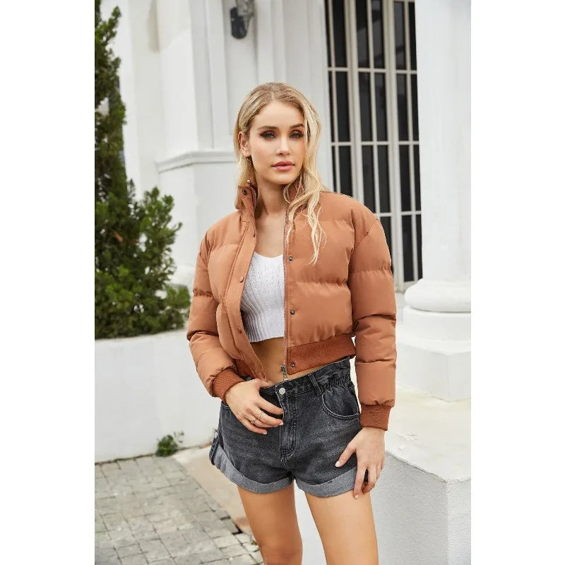 Women's Cozy High-Neck Zip-Up Jacket