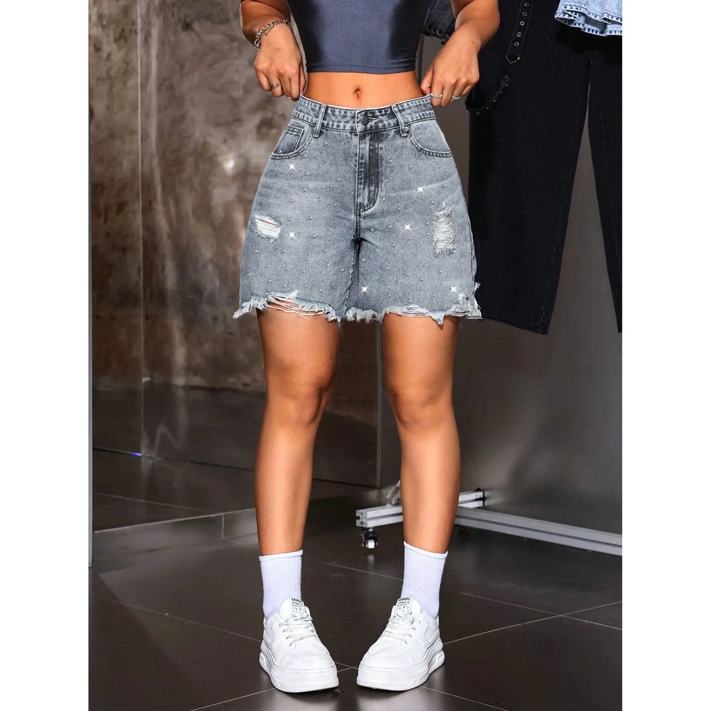 Shorts Female Jeans Women Jeans Shorts New Summer Ripped Denim Shorts Without Stretch For Women