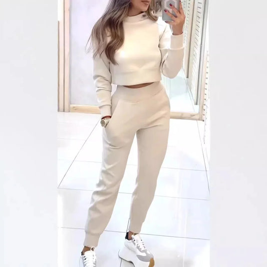 2025 Women's Long Sleeve Turtleneck Lounge Set
