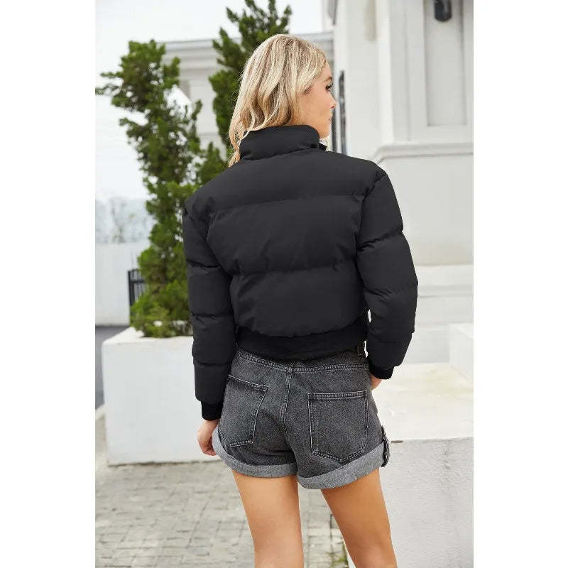 Women's Cozy High-Neck Zip-Up Jacket