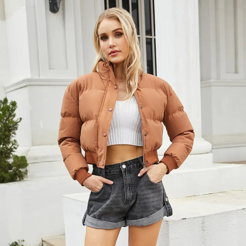 Women's Cozy High-Neck Zip-Up Jacket