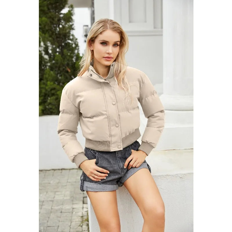Women's Cozy High-Neck Zip-Up Jacket