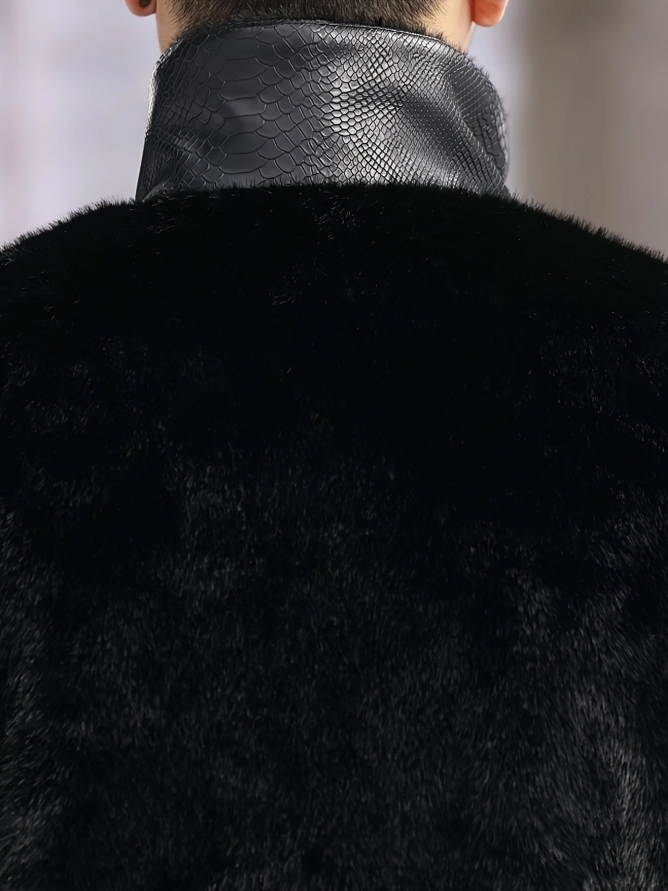 Men’s Winter Faux Fur-Lined Jacket