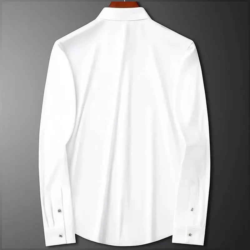 Men’s High-End Lightweight Long Sleeve Shirt – Slim Fit Business Casual Dress Shirt