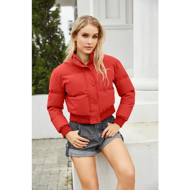 Women's Cozy High-Neck Zip-Up Jacket