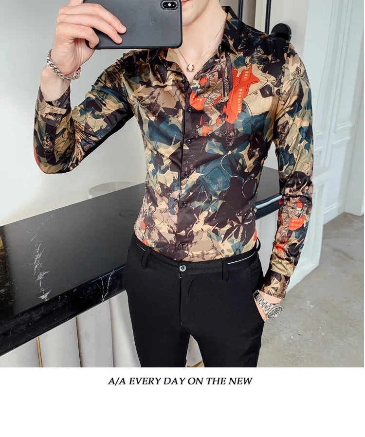 New Vintage Printed Shirt MEN’S FLORAL SIGNATURE SHIRT