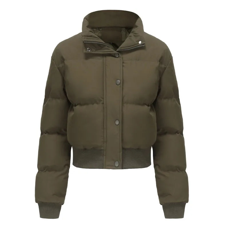 Women's Cozy High-Neck Zip-Up Jacket