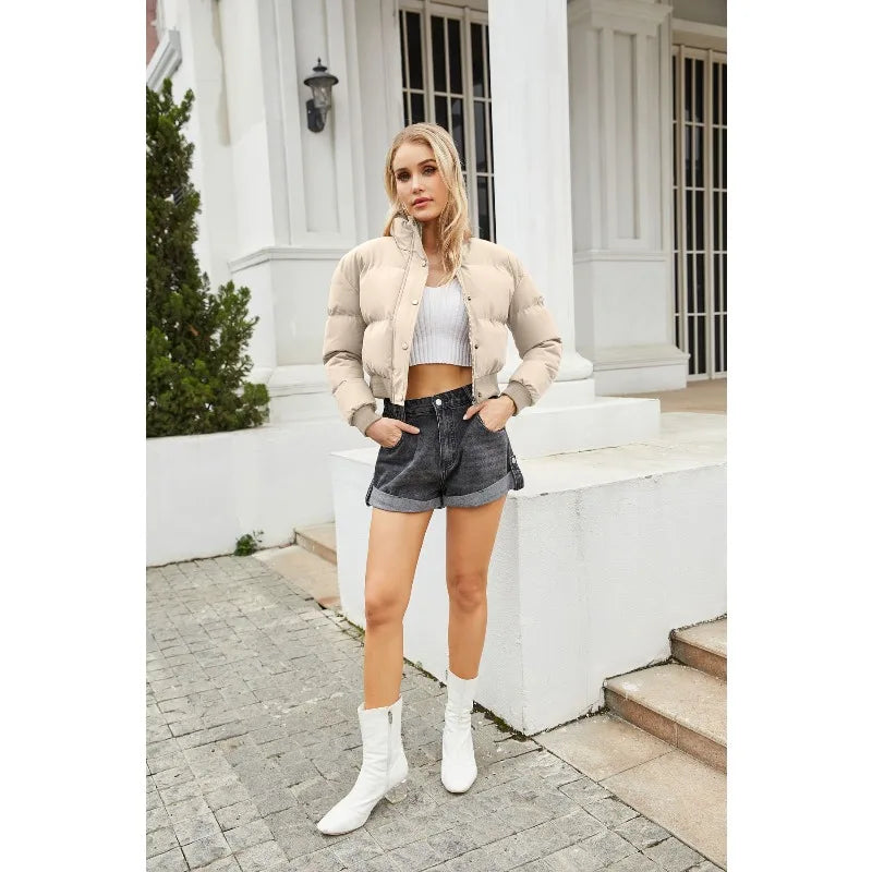 Women's Cozy High-Neck Zip-Up Jacket