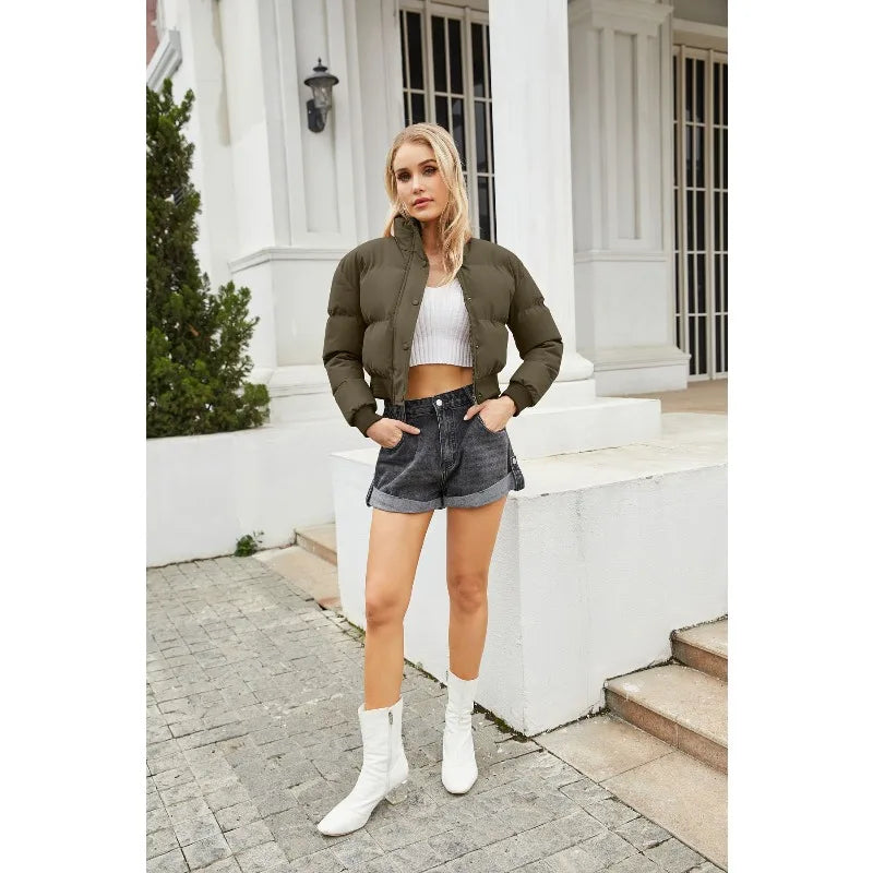 Women's Cozy High-Neck Zip-Up Jacket
