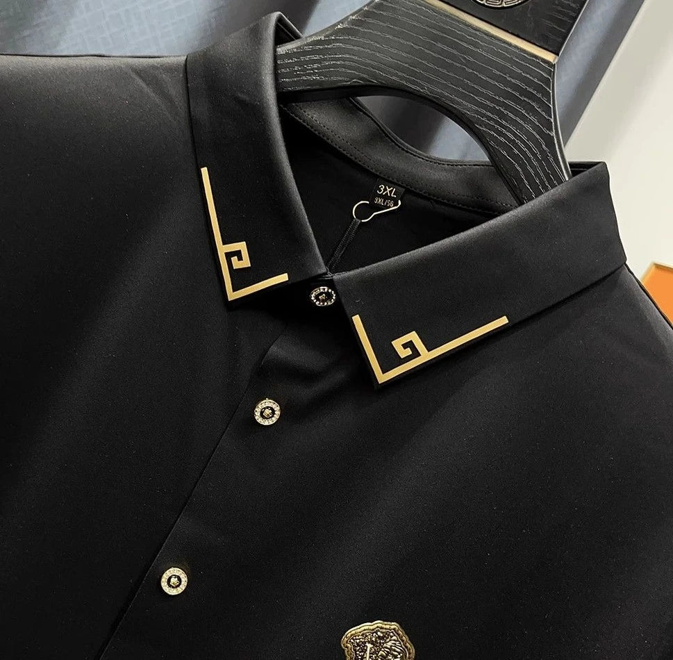 Men’s High-End Lightweight Long Sleeve Shirt – Slim Fit Business Casual Dress Shirt