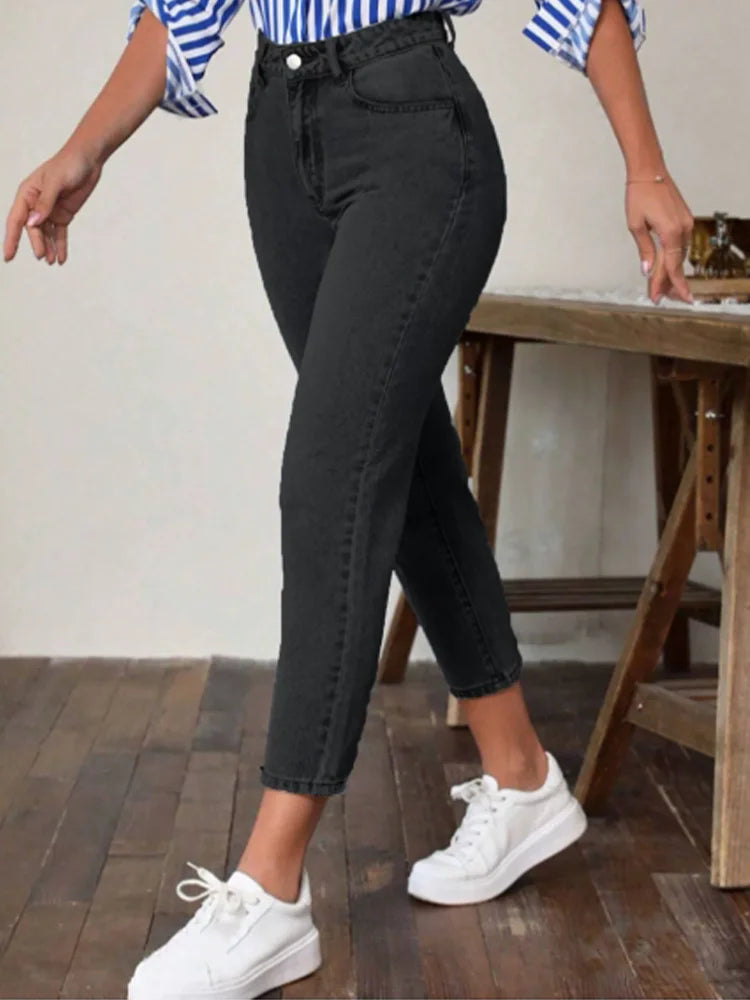 Mirror Atelier Women's Premium Straight-Leg Denim Jeans | High-Waist Fit