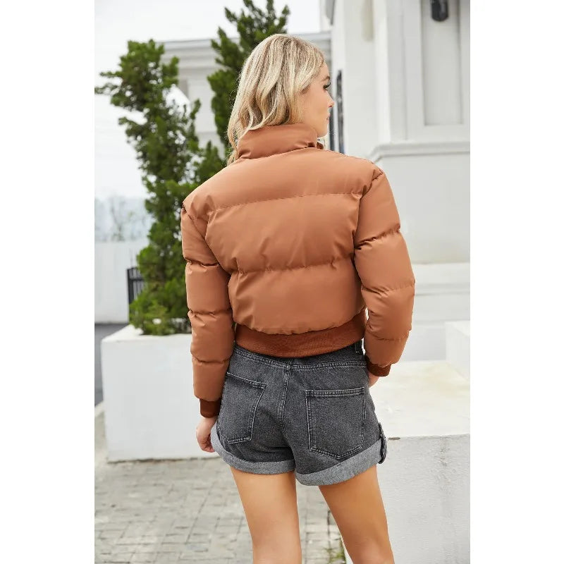 Women's Cozy High-Neck Zip-Up Jacket
