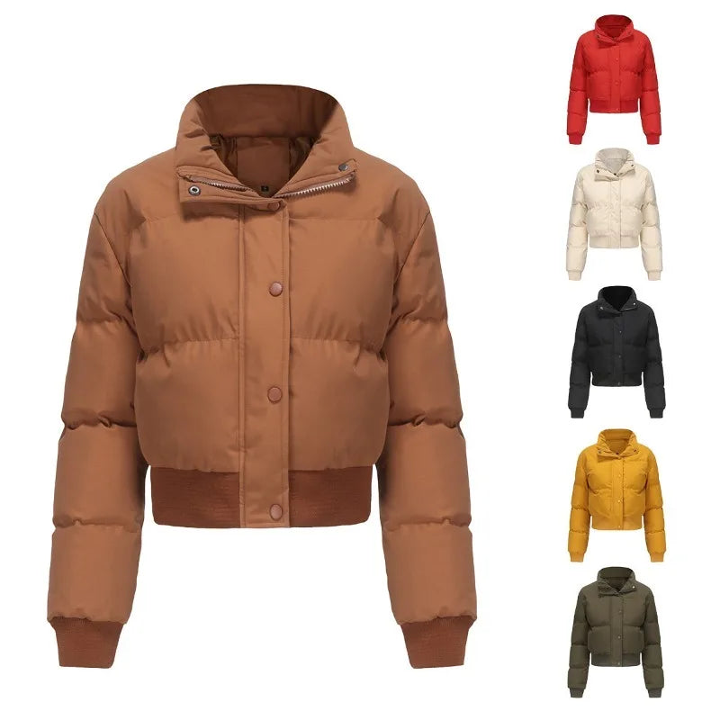 Women's Cozy High-Neck Zip-Up Jacket