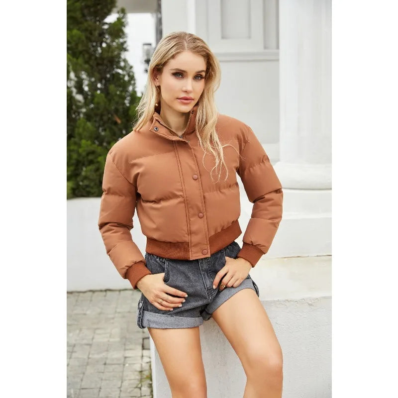 Women's Cozy High-Neck Zip-Up Jacket