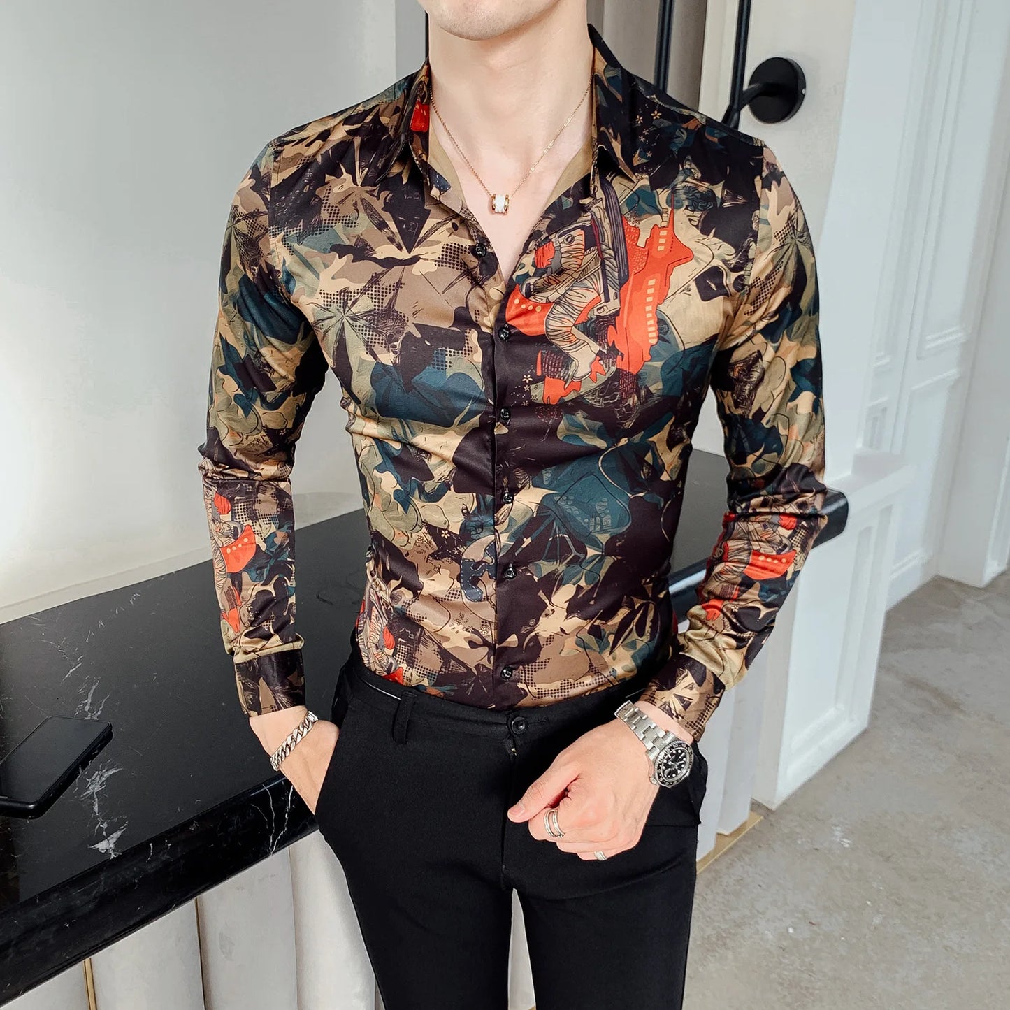 New Vintage Printed Shirt MEN’S FLORAL SIGNATURE SHIRT