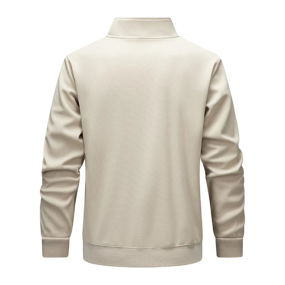 Men’s Half-Zip Stand Collar Sweatshirt