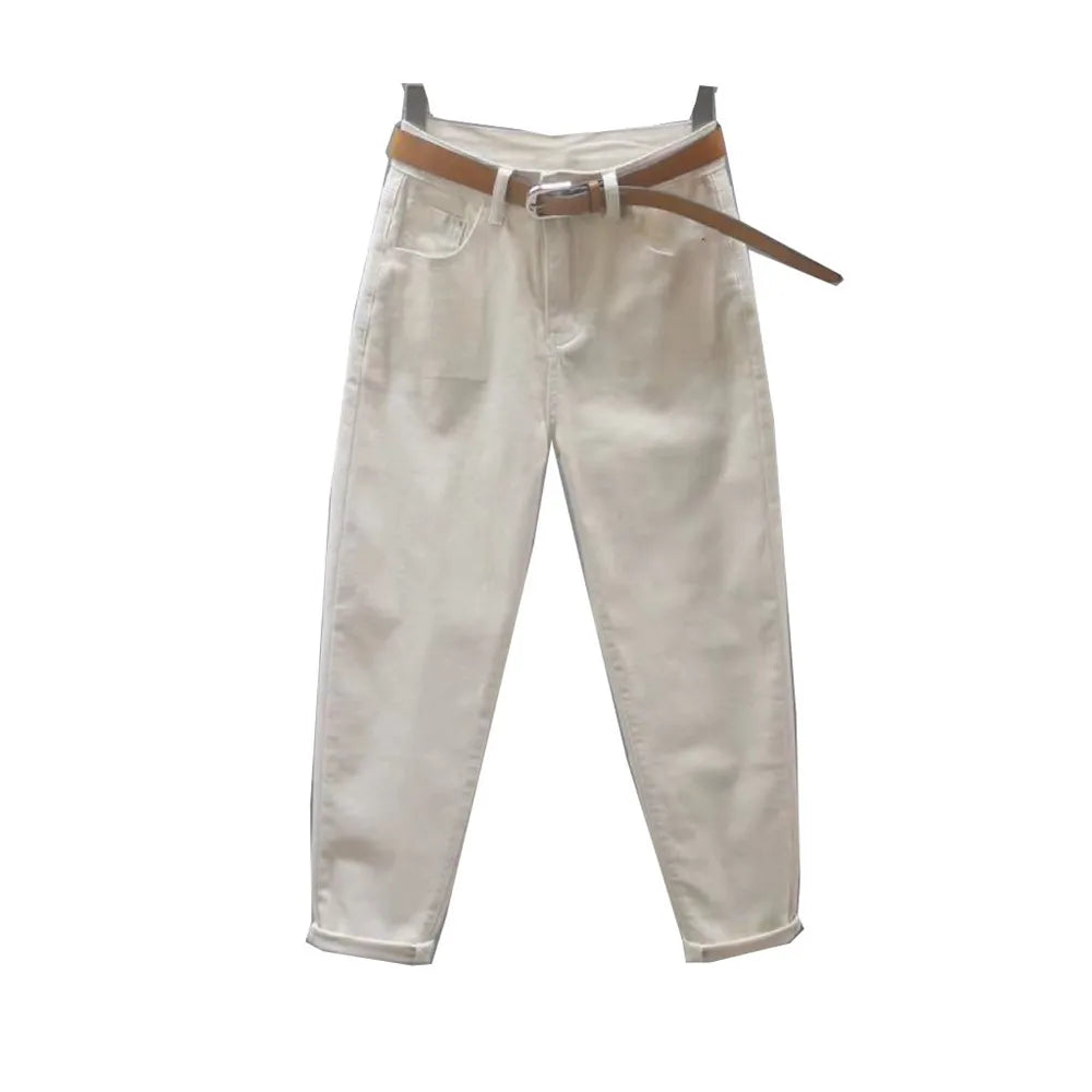 White Jeans Women's Loose Casual Harem Pants Spring Summer