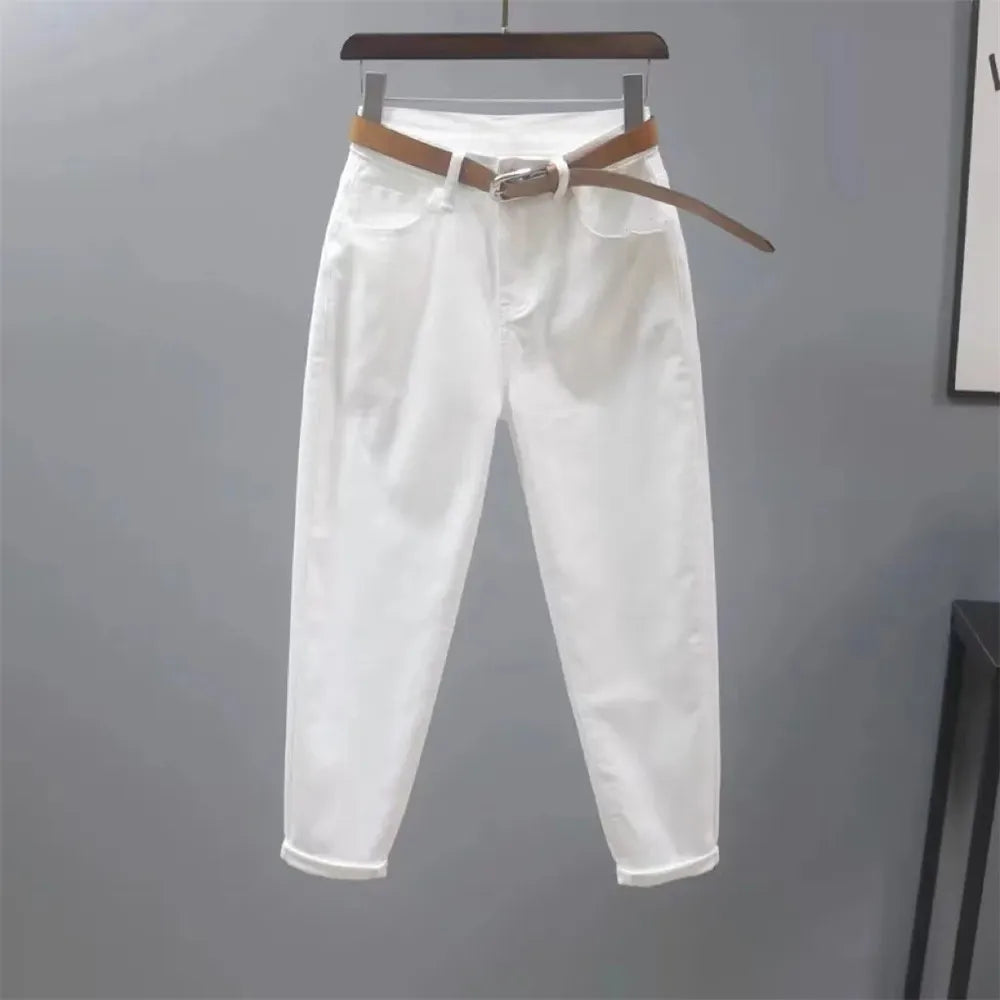 White Jeans Women's Loose Casual Harem Pants Spring Summer