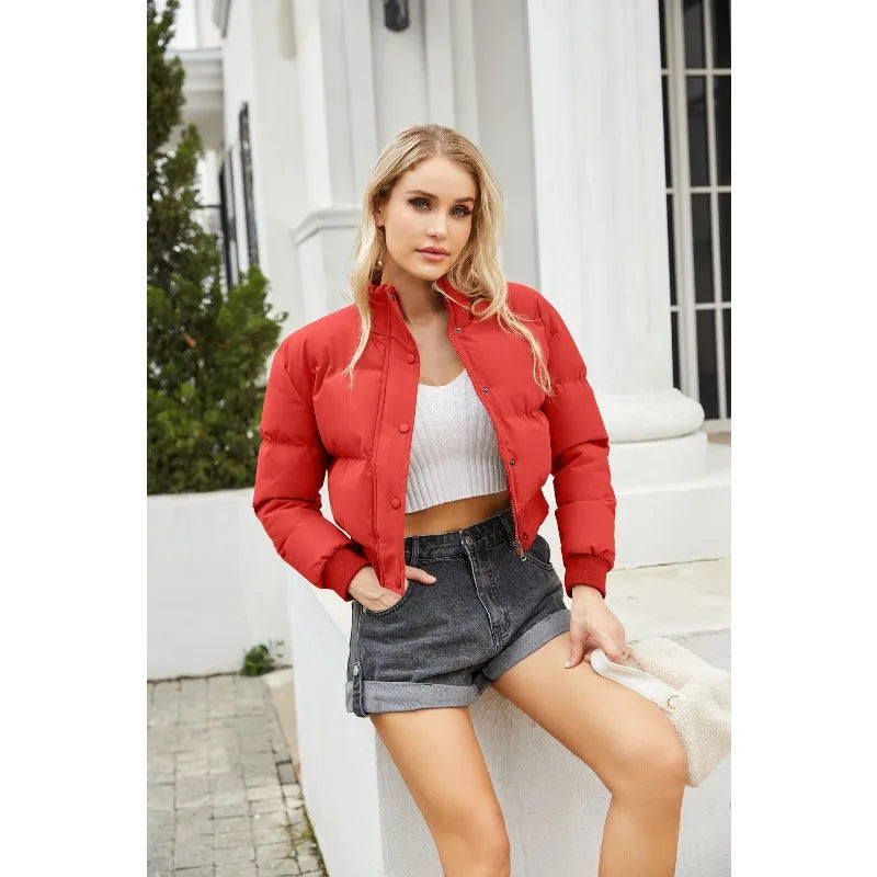 Women's Cozy High-Neck Zip-Up Jacket