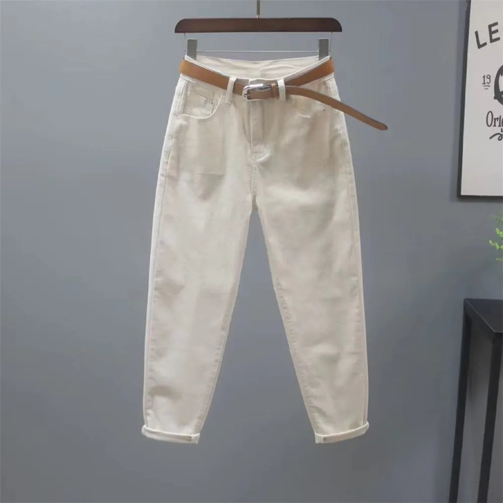 White Jeans Women's Loose Casual Harem Pants Spring Summer