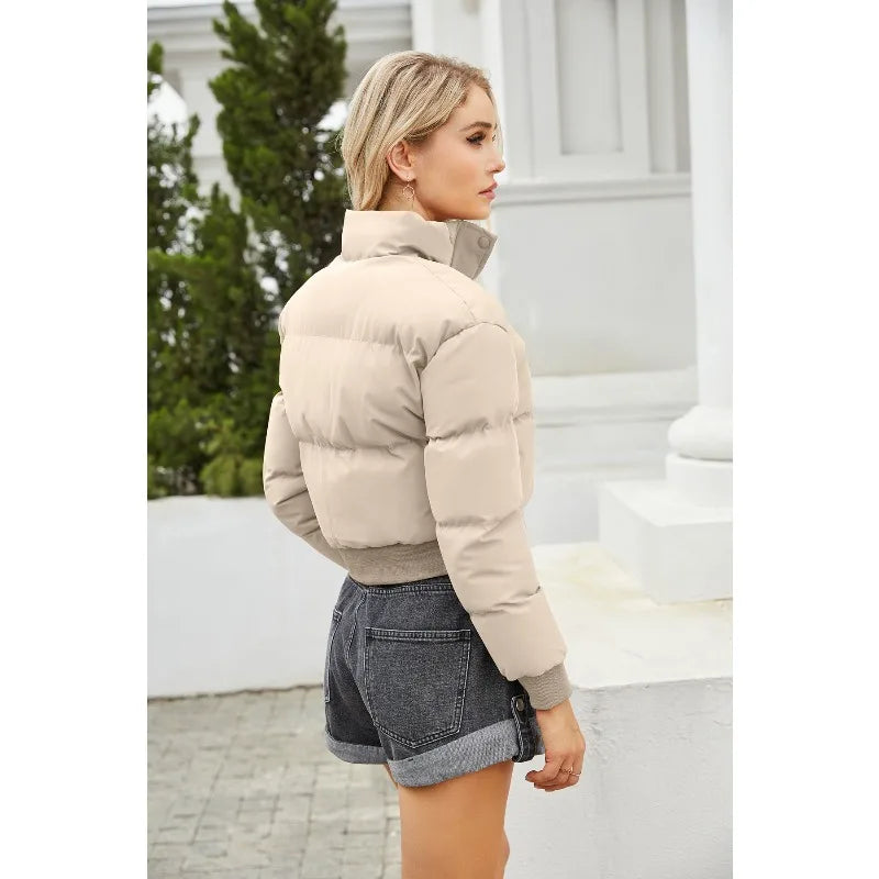 Women's Cozy High-Neck Zip-Up Jacket