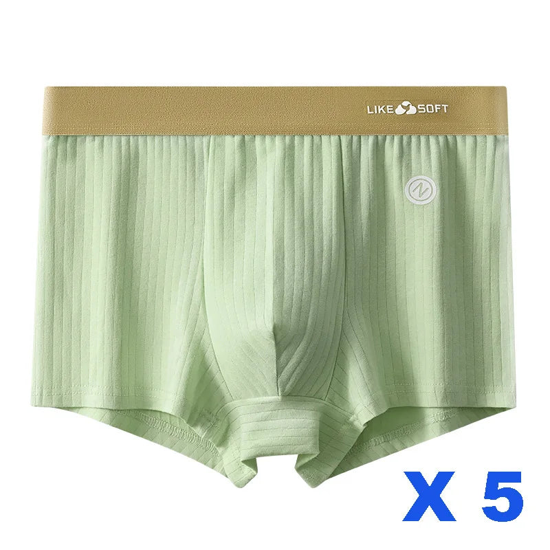 5 Pcs Men's Striped Funny Boxer Shorts Underwear Sexy Underpants Man Male Homme U Convex Shorts Lingerie Boxershorts  Panties